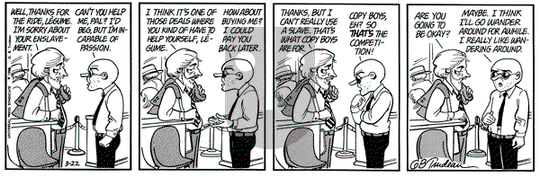 Doonesbury on Saturday March 22, 1986 Comic Strip