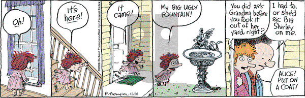 Cul de Sac on Friday December 26, 2014 Comic Strip