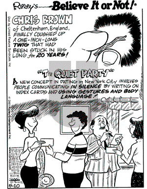Ripley's Believe It or Not on Saturday May 10, 2003 Comic Strip
