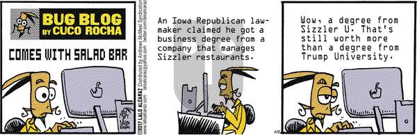 La Cucaracha on Saturday April 8, 2017 Comic Strip