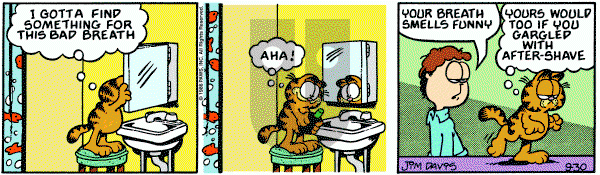 Garfield on Tuesday September 30, 1986 Comic Strip