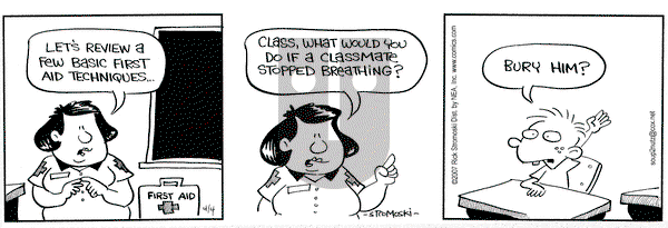 Soup to Nutz - Old on Wednesday April 4, 2007 Comic Strip