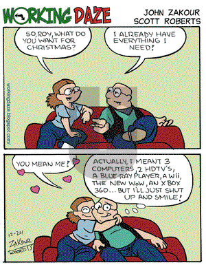 Working Daze on Wednesday December 24, 2008 Comic Strip