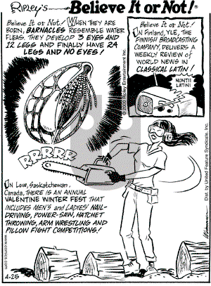 Ripley's Believe It or Not on Tuesday April 25, 2000 Comic Strip