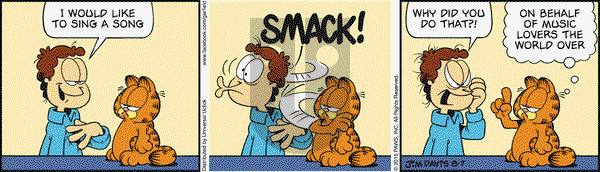 Garfield on Friday August 7, 2015 Comic Strip