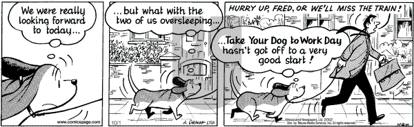Fred Basset on Tuesday October 1, 2002 Comic Strip