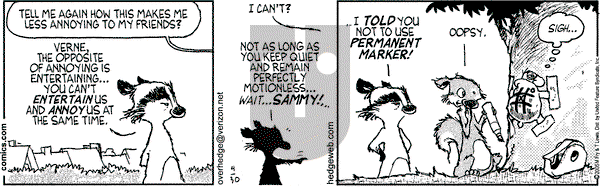 Over the Hedge on Saturday April 30, 2005 Comic Strip