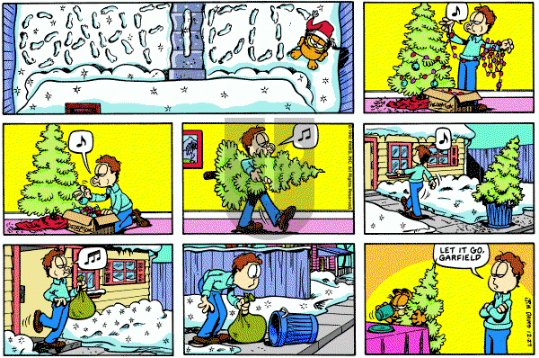 Garfield on Sunday December 27, 1992 Comic Strip