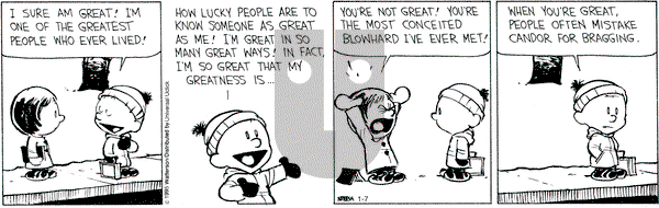 Calvin and Hobbes on Wednesday January 7, 2015 Comic Strip