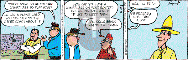 Cleats - Wednesday April 23, 2008 Comic Strip