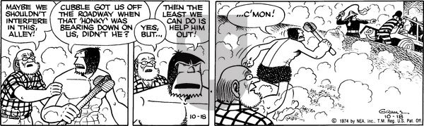 Alley Oop on Friday October 18, 1974 Comic Strip
