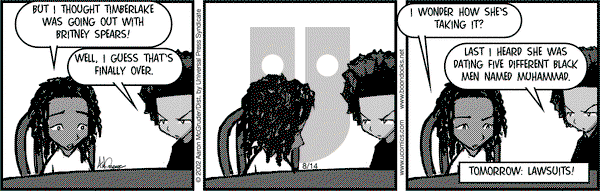 The Boondocks on Wednesday August 14, 2002 Comic Strip