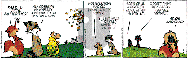 Over the Hedge on Saturday September 24, 2011 Comic Strip