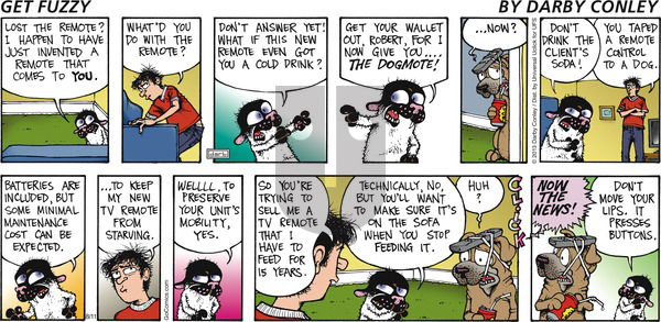 Get Fuzzy on Sunday August 11, 2013 Comic Strip