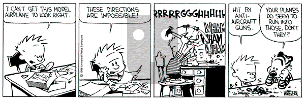 Calvin and Hobbes on Monday August 5, 1991 Comic Strip