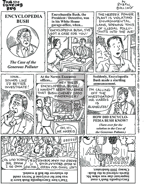 Tom the Dancing Bug on Saturday February 21, 2004 Comic Strip