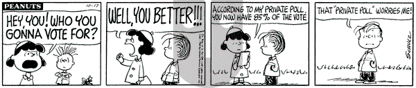 Peanuts on Saturday October 17, 1964 Comic Strip