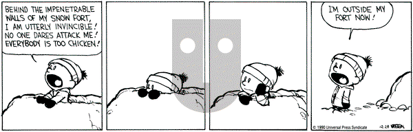 Calvin and Hobbes on Friday December 28, 1990 Comic Strip