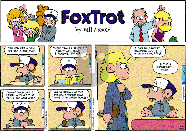 FoxTrot - Sunday November 23, 2003 Comic Strip