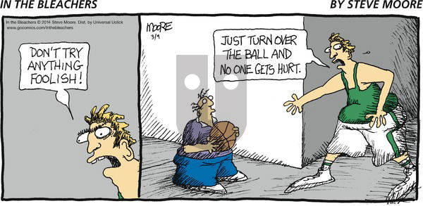 In the Bleachers - Sunday March 9, 2014 Comic Strip