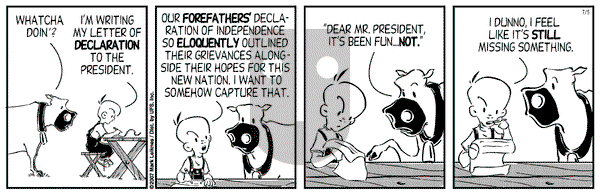 Cow and Boy Classics on Thursday July 5, 2007 Comic Strip