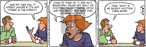 Cleats on Tuesday July 31, 2007 Comic Strip