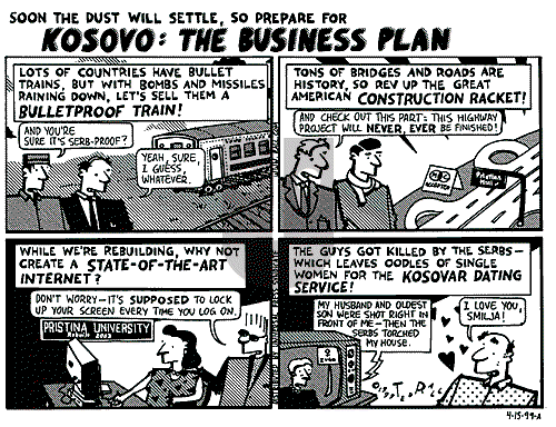Ted Rall on Thursday April 15, 1999 Comic Strip
