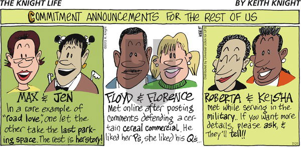 The Knight Life on Sunday July 21, 2013 Comic Strip