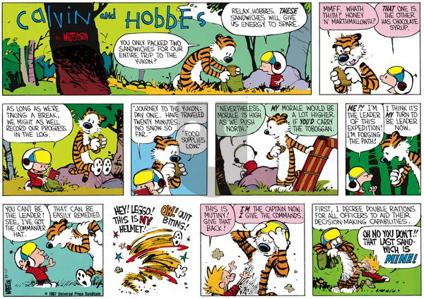Calvin and Hobbes on Sunday September 20, 1987 Comic Strip