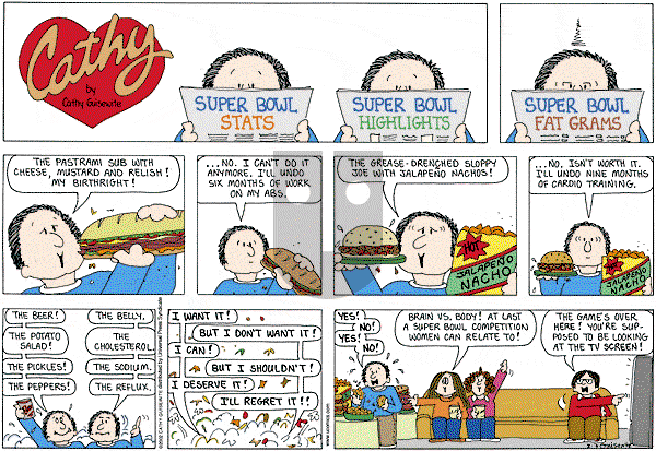 Cathy Classics - Sunday February 3, 2013 Comic Strip