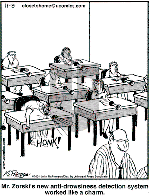 Close to Home on Thursday November 8, 2001 Comic Strip