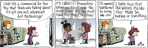 Cul de Sac on Tuesday December 6, 2011 Comic Strip