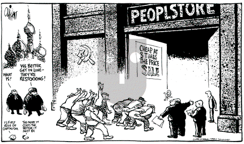 Pat Oliphant on Monday April 8, 1991 Comic Strip