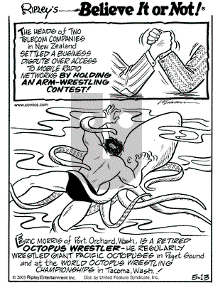 Ripley's Believe It or Not on Tuesday May 13, 2003 Comic Strip