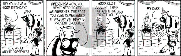 Cow and Boy Classics - Friday March 7, 2008 Comic Strip
