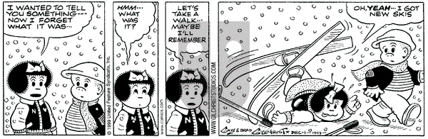 Nancy on Wednesday December 1, 1999 Comic Strip