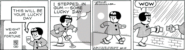 Nancy on Monday November 22, 1971 Comic Strip