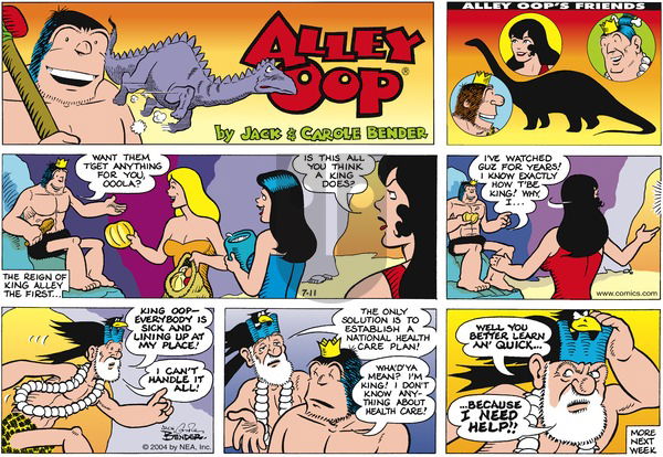 Alley Oop on Sunday July 11, 2004 Comic Strip