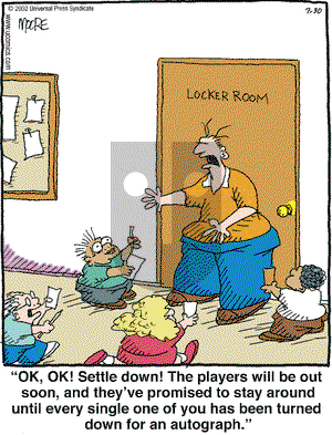 In the Bleachers on Tuesday July 30, 2002 Comic Strip