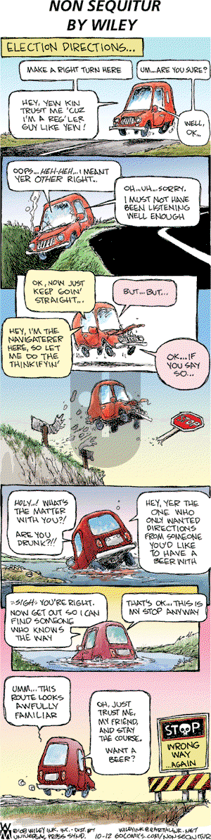 Non Sequitur on Sunday October 12, 2008 Comic Strip