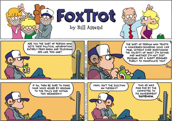 FoxTrot on Sunday November 2, 2014 Comic Strip