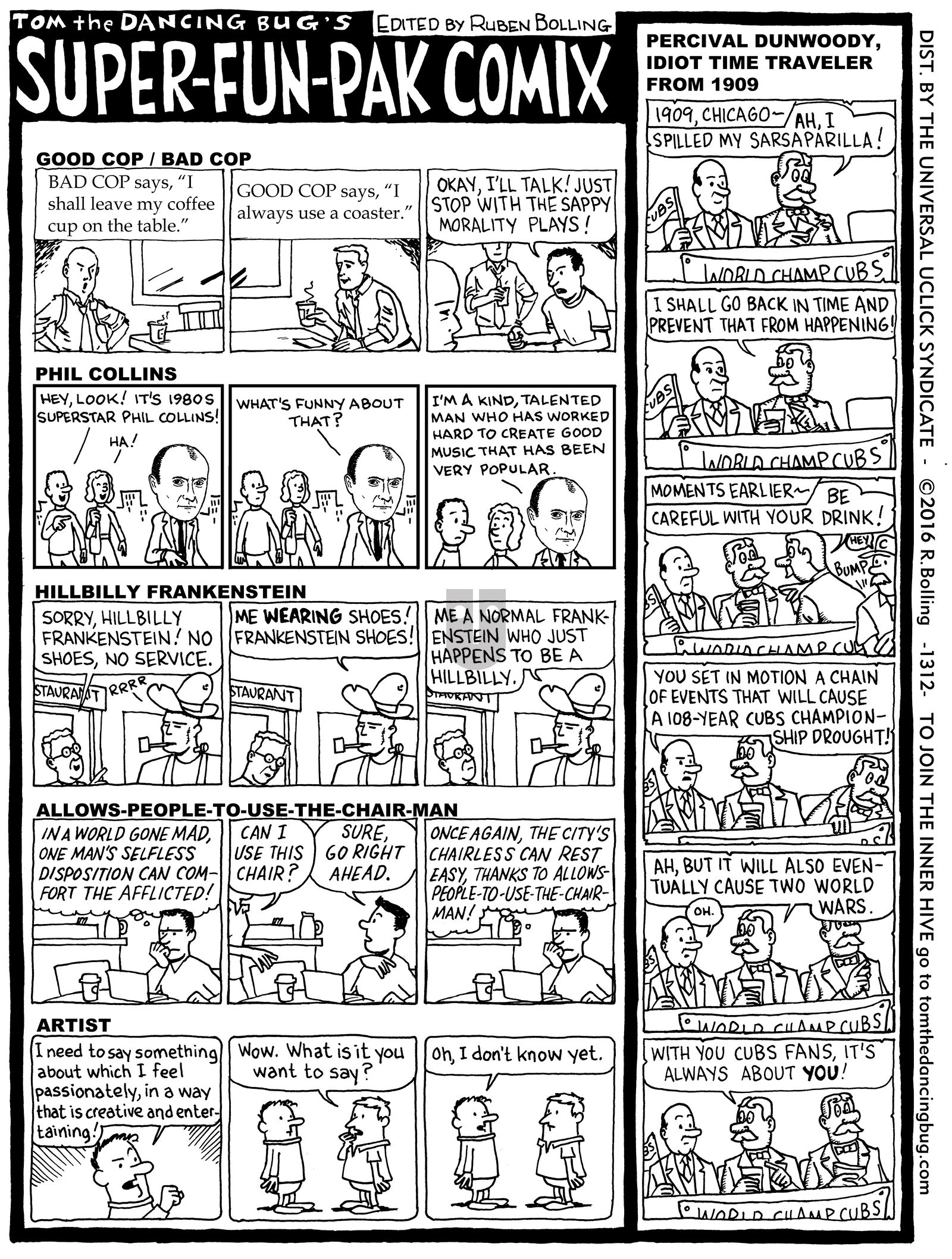 Tom the Dancing Bug - Monday November 7, 2016 Comic Strip