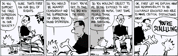 Calvin and Hobbes - Monday August 13, 1990 Comic Strip