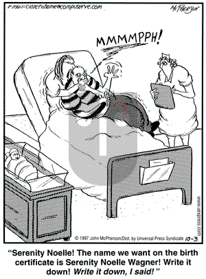 Close to Home on Friday October 3, 1997 Comic Strip