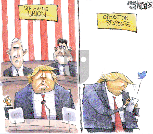 Matt Davies on Wednesday January 31, 2018 Comic Strip