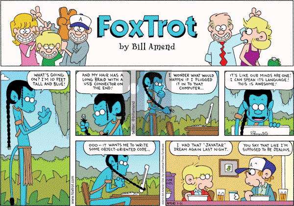 FoxTrot on Sunday February 21, 2010 Comic Strip