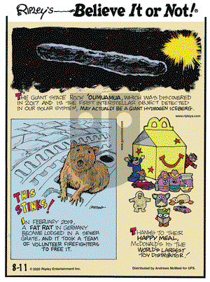Ripley's Believe It or Not on Tuesday August 11, 2020 Comic Strip