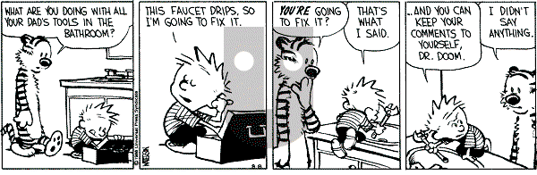 Calvin and Hobbes - Monday August 8, 1988 Comic Strip