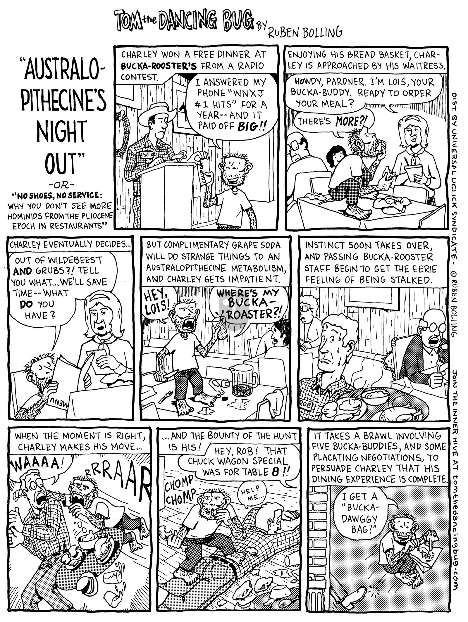 Tom the Dancing Bug - Monday August 29, 2016 Comic Strip