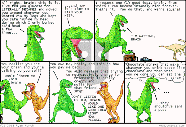 Dinosaur Comics on Wednesday February 19, 2025 Comic Strip